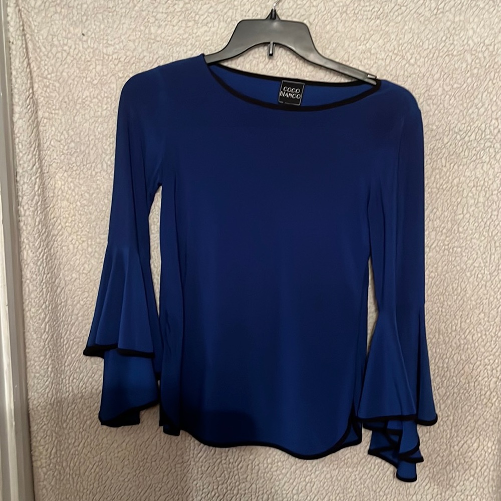 Royal blue coco blanco top